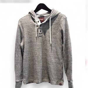 Alesbury | Men's Gray Woven Hooded Shirt | M